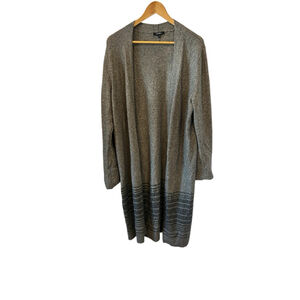 Women’s Cardigan Sweater Large Duster Long Sleeve Grey L